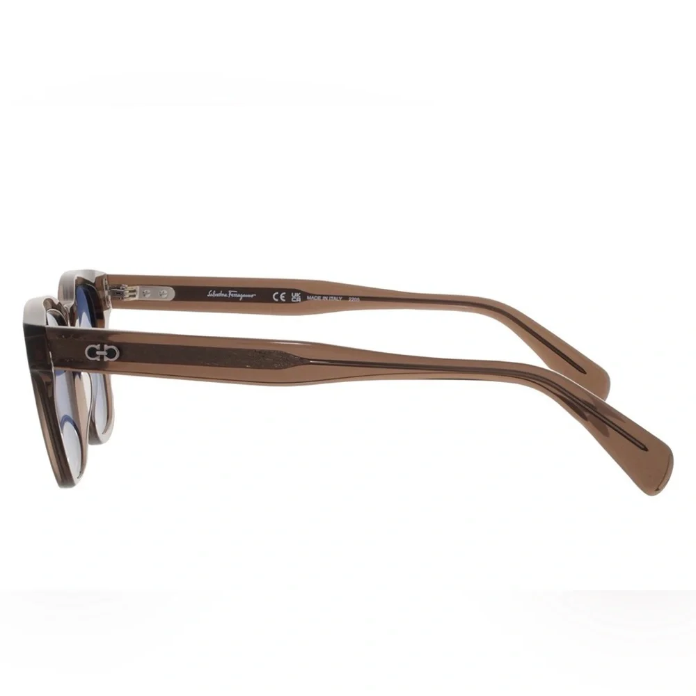 Salvatore Ferragamo Transparent Brown  Sunglasses with Blue Lens (NWT)